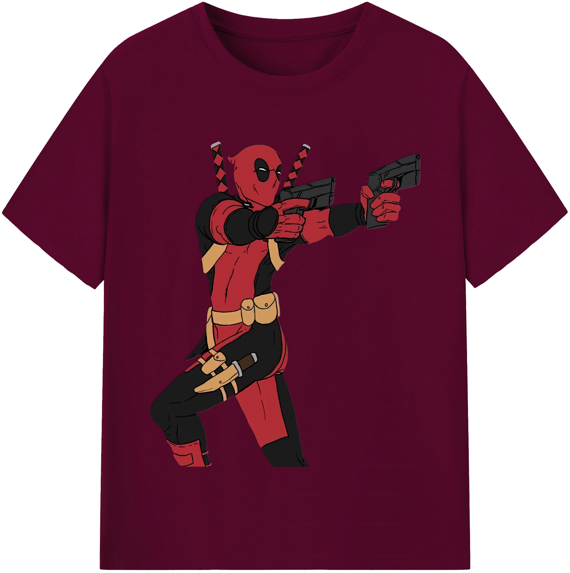 （画像用） Deadpool デッドプール レディースカジュアルプリントTシャツ（綿100％）